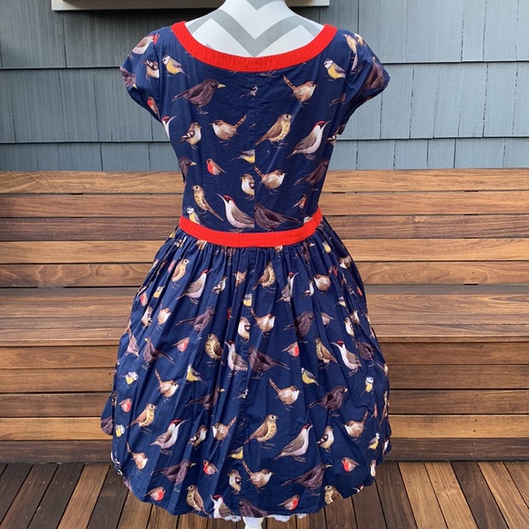 eShakti Bird Dress with Stretch XL 16 - Picture 5 of 8